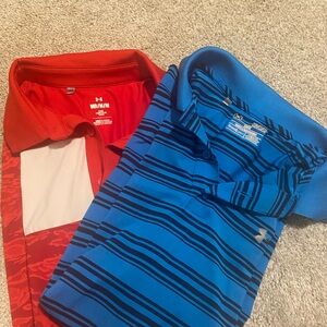 Under Armour set of 2 golf/polo Shirts